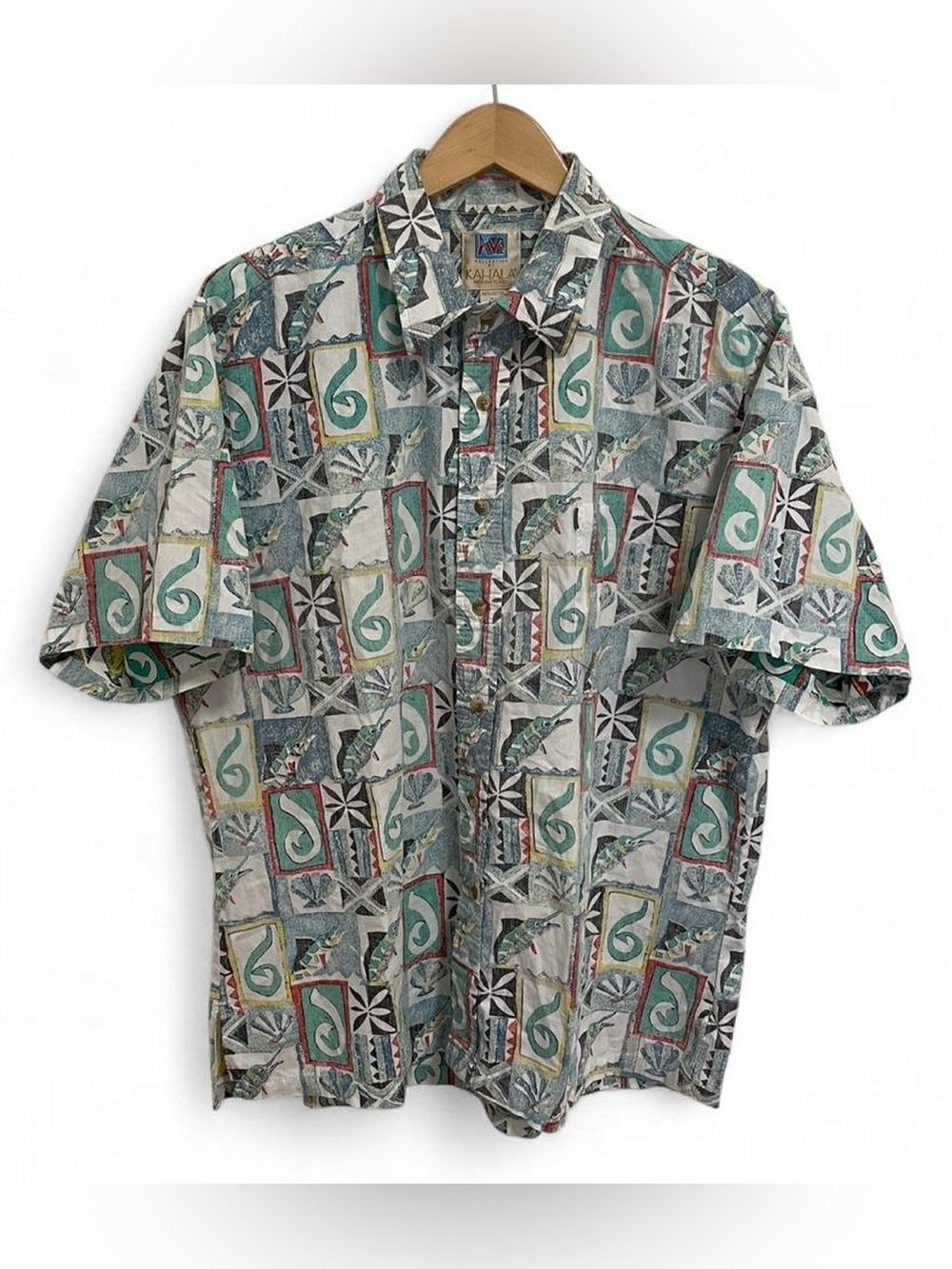 Men's Short-Sleeve AVI X Kahala Button-Up Hawaiian Shirt XL